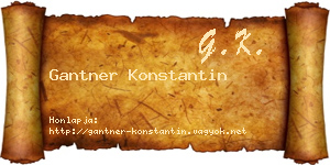 Gantner Konstantin névjegykártya